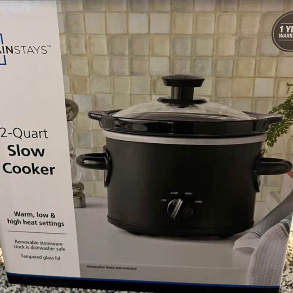 Mainstays Black 2-Quart Slow Cooker